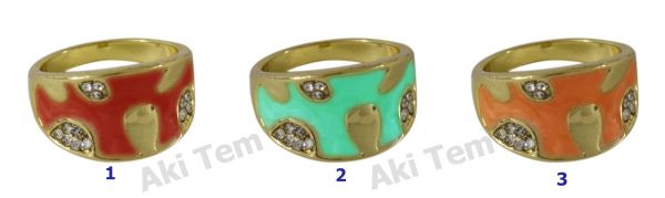 Anel em Resina e Strass mod 2