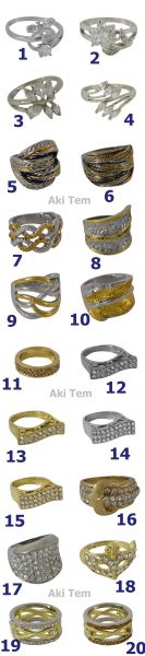 Anel de Metal com Strass mod 8